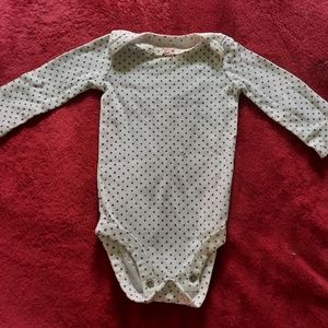 Girls - Onesie - 3 Months - White with Gold Dots- Cute!